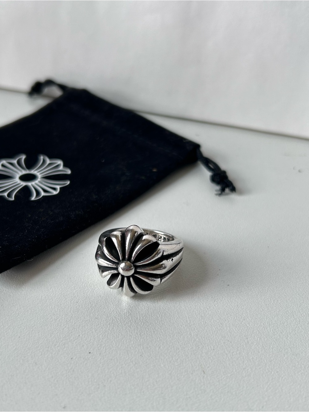 Vintage Chrome Hearts Sterling Silver Ring - 7